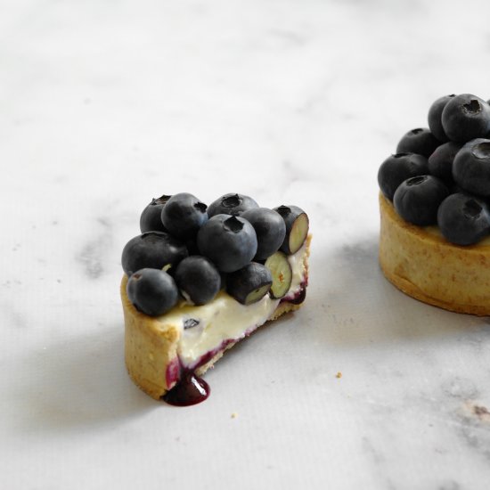 blueberry lemongrass mint tarts