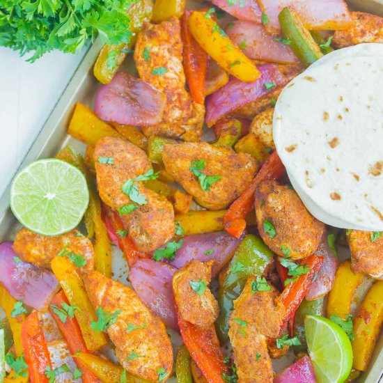 Sheet Pan Chicken Fajitas