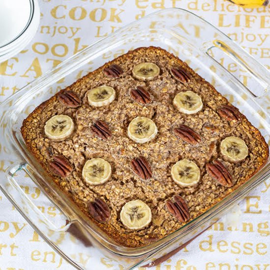 chocolate banana nut baked oatmeal