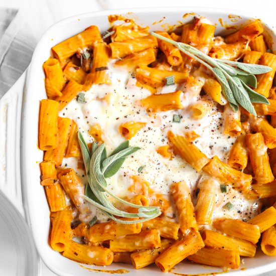 Pumpkin Baked Ziti with Sausage