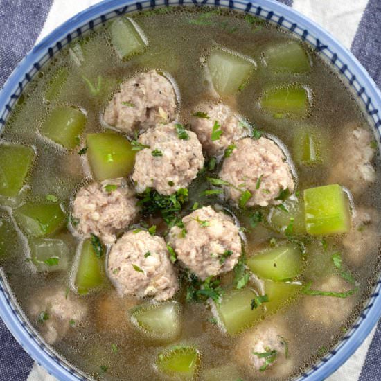 Winter Melon Meatball Soup