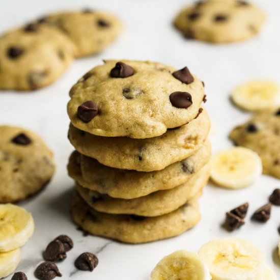 Banana Chocolate Chip Cookies