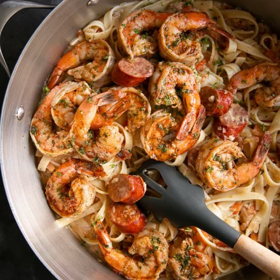 Creamy Cajun Shrimp Pasta