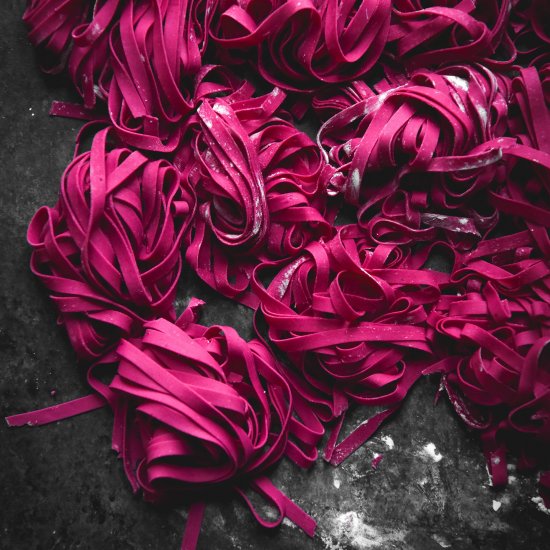 Gluten free beetroot pasta