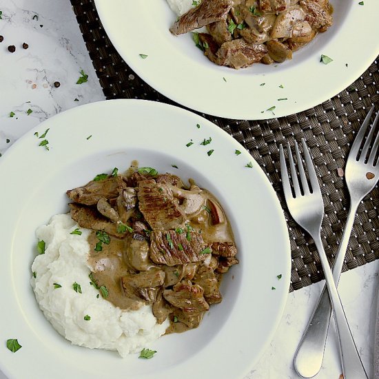 Keto Beef Stroganoff