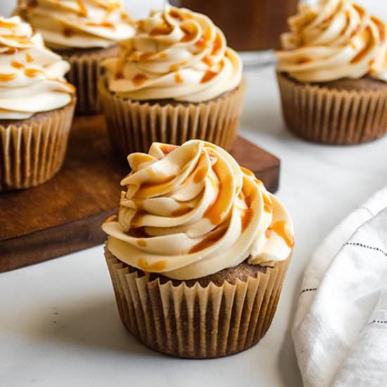 Salted Caramel Apple Cupcakes