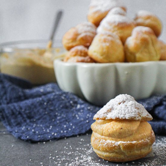 Boozy Pumpkin Cream Puffs