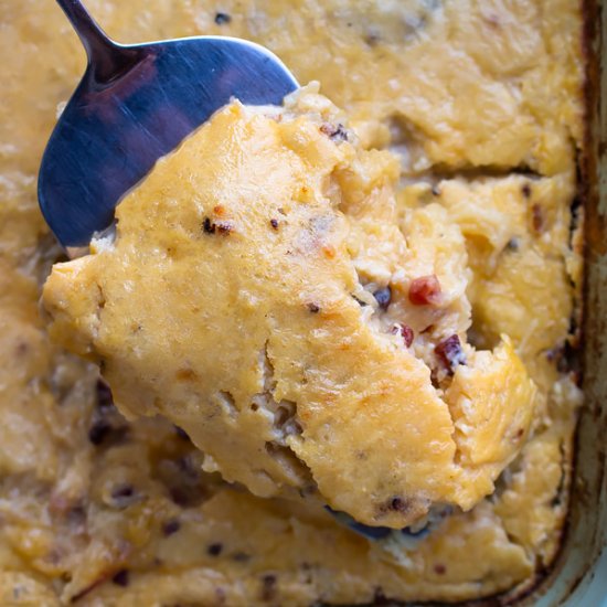 Spaghetti Squash Carbonara Casserole