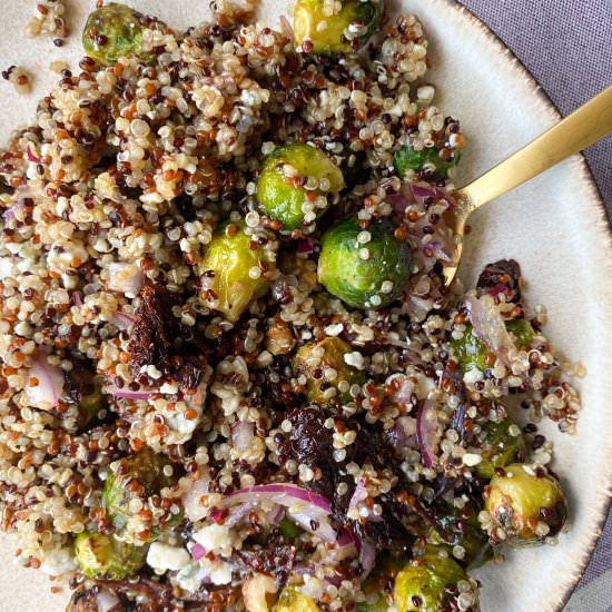 Easy Brussel Sprout Quinoa Salad