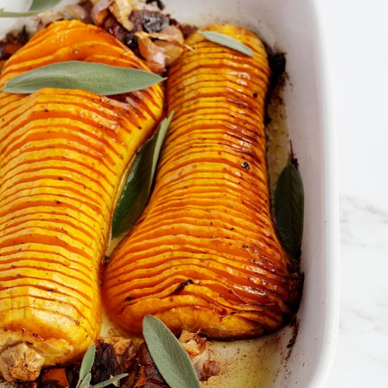 ROASTED HASSELBACK BUTTERNUT SQUASH