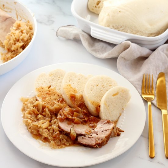 ROAST PORK, SAUERKRAUT & DUMPLINGS