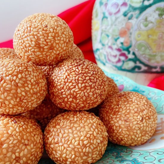 Chinese Red Bean Paste Sesame Balls