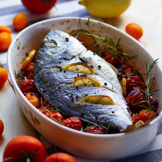 Oven baked fish