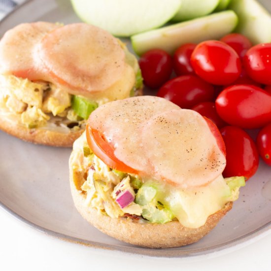 Tuna Melt on English Muffin