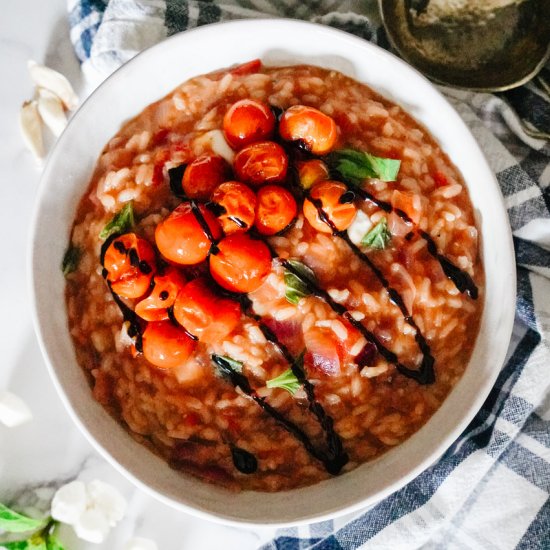 Blistered Tomato Basil Risotto