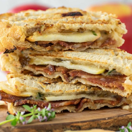 Apple, Cheddar and Bacon Panini