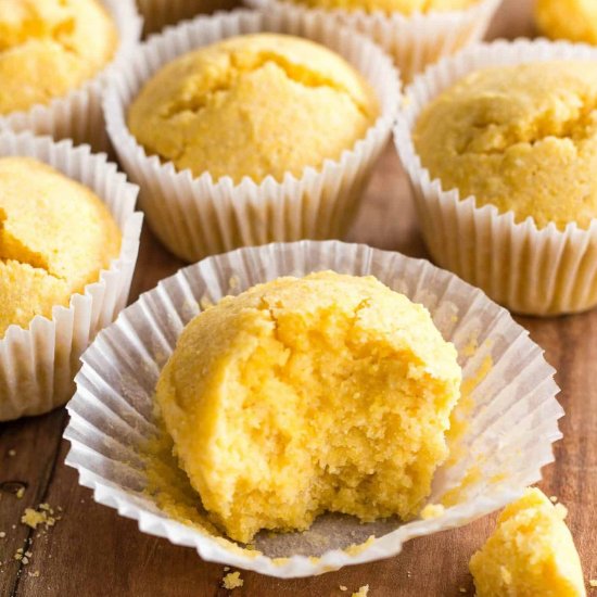 Easy Cornbread Muffins (GF, DF)