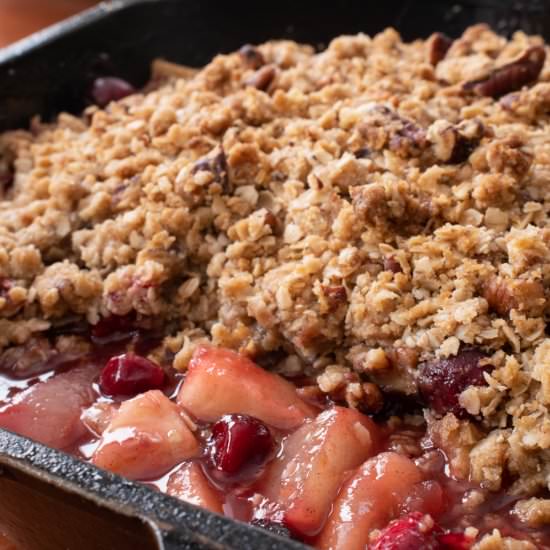 Apple, Cranberry, and Pear Crisp