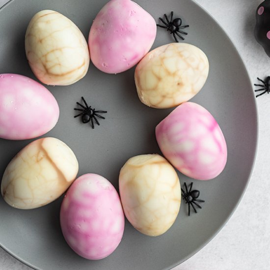 Halloween Spiderweb Eggs