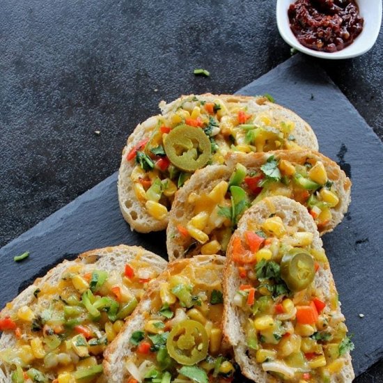 Masala Corn Toasts