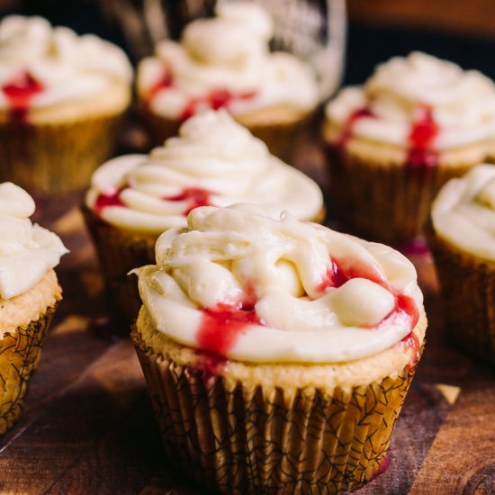 Keto Vampire Bite Cupcakes