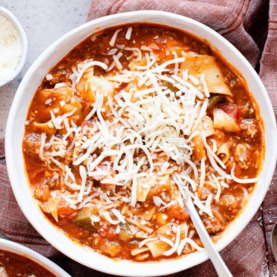 Easy Lasagna Soup