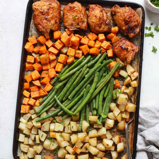 Sheet pan chicken with vegetables