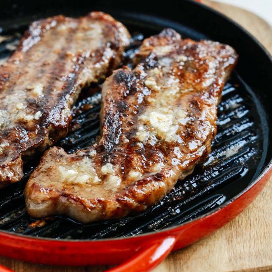 Garlic butter steak