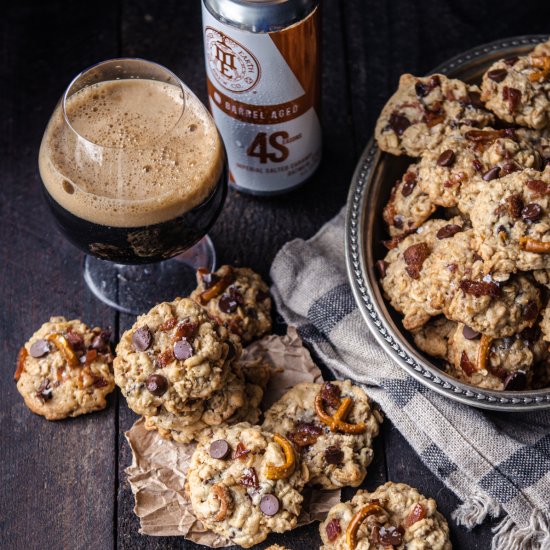 Hobo Cookies with Candied Bacon