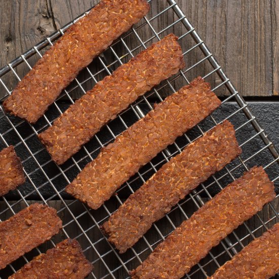 Baked Tempeh Bacon Strips