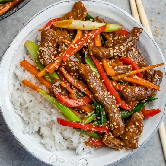 EASY MONGOLIAN BEEF STIR FRY