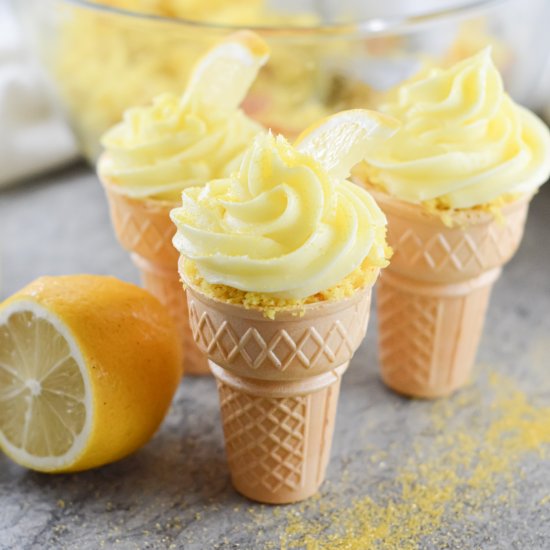 Lemon Cupcake Cones