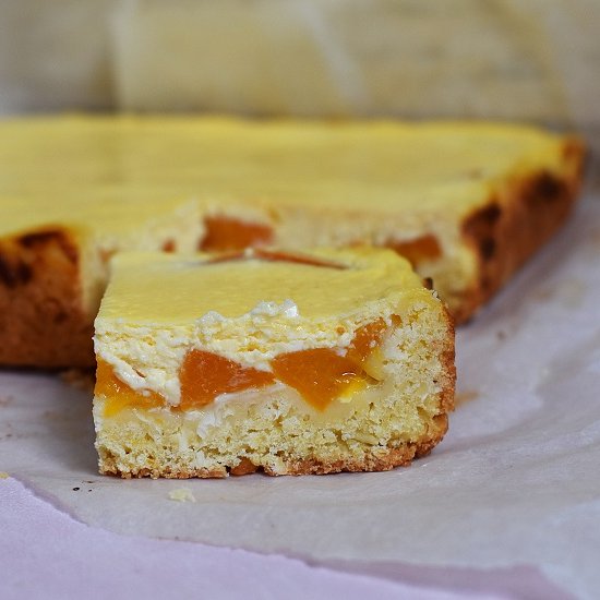 Baked Peach Cheesecake