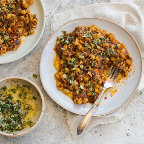 Beef Ragu with Walnut Pesto