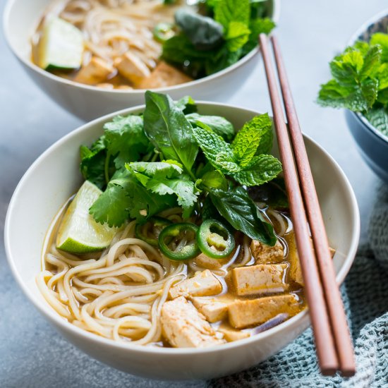 Vegan Pho with Tofu