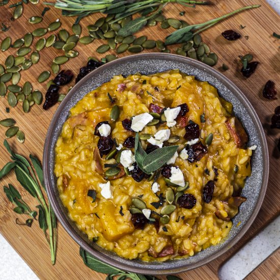 CREAMY PUMPKIN AND BACON RISOTTO