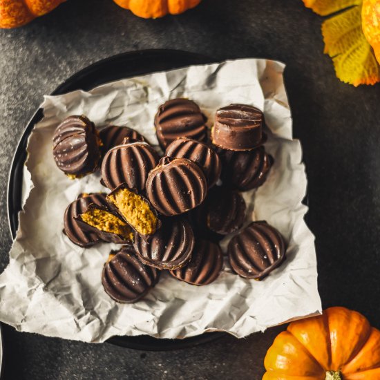 Chocolate Coated Pumpkin Spice Cups