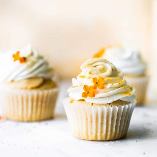 Vegan Cupcakes with Maple Frosting