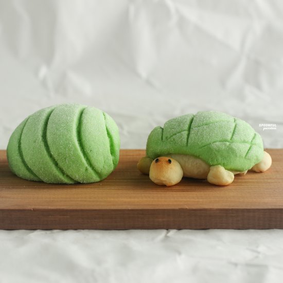 Melon Pan [Pandan Cookie Crust]