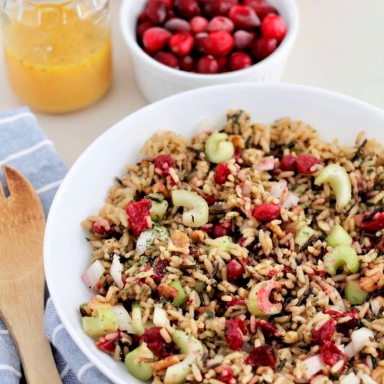 Cranberry Apple Wild Rice Salad