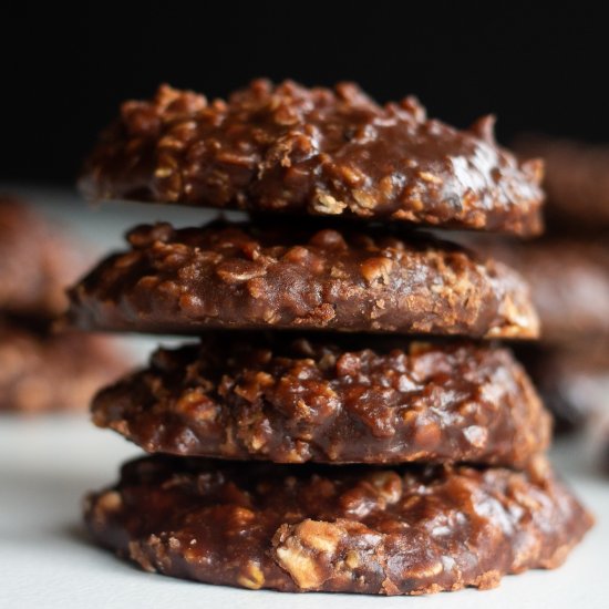 No-bake Choco-PB-Oatmeal Cookies