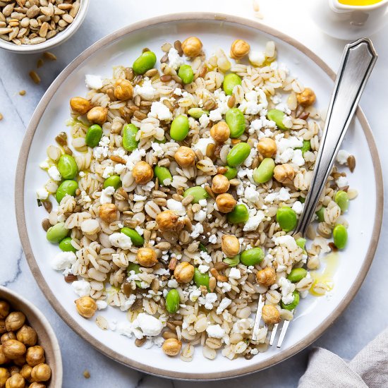 Barley Salad with Roasted Chickpeas