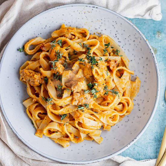 Creamy Tagliatelle with Squash