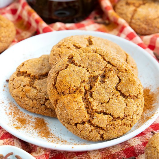 Vegan Ginger Molasses Cookies