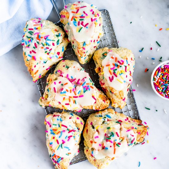 Birthday Cake Scones