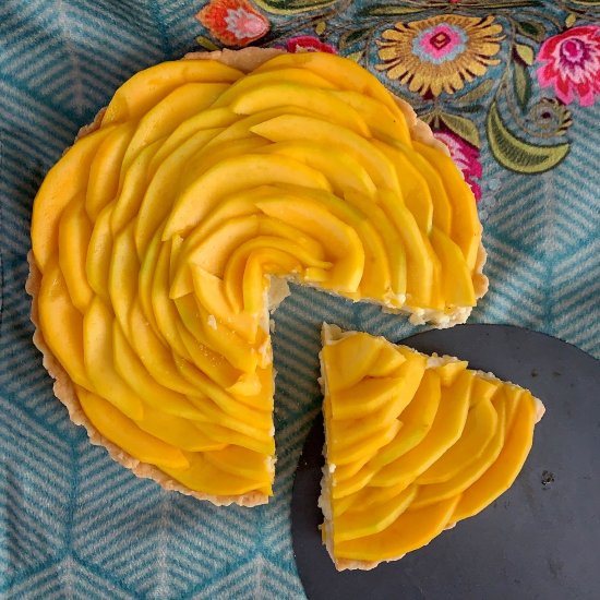 Mango Vanilla Custard Tart