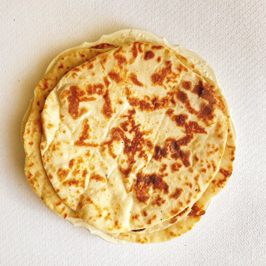 Flour tortilla with brown butter