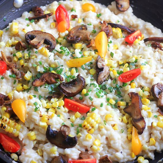 summer corn risotto