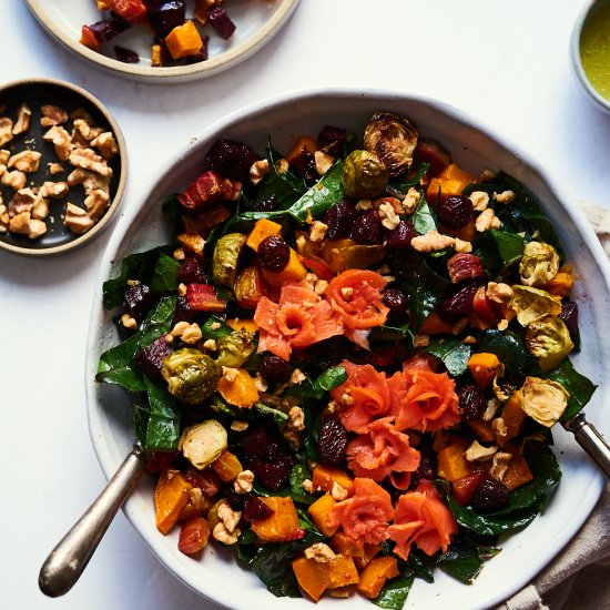 Autumn Salad with Smoked Salmon