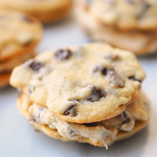 Cookie dough filled cookies